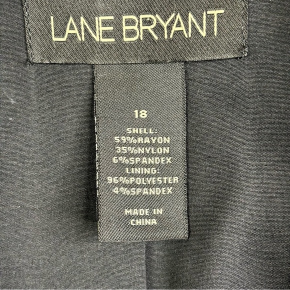 Lane Bryant Black Lined Career Casual Blazer One Button Front Close Mode… - Picture 10 of 13